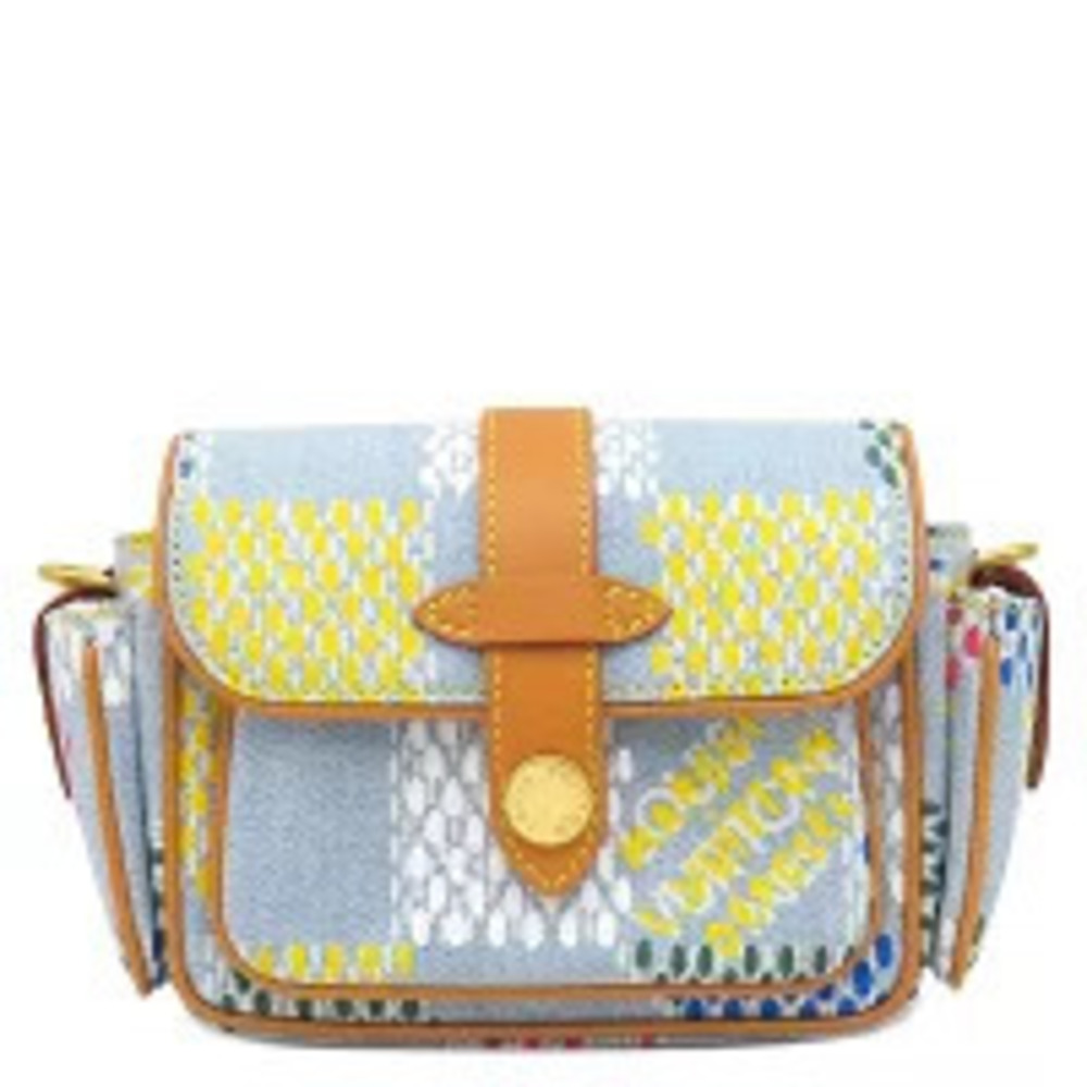 Louis Vuitton Shoulder Bag Cargo Wearable Wallet Calfskin LV Bars Damier Denim